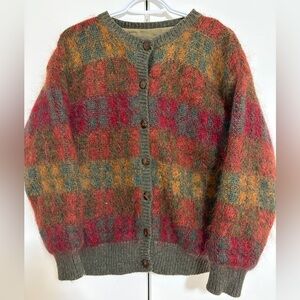 Vintage 1991 Susan Bristol Unique Knit Mohair Cardigan Sweat|S-L